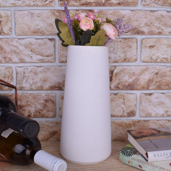 Vase "Ellie" Design aus Beton weiß